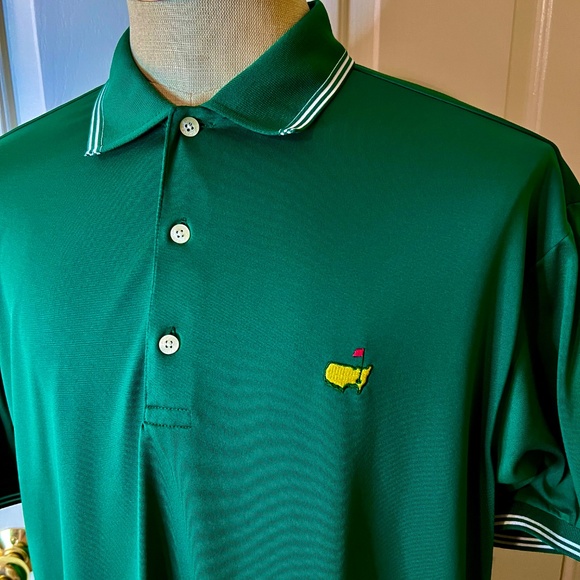 NWOT Men's Masters Performance Golf Green Augusta National Polo Shirt Size LARGE - Picture 2 of 3